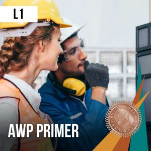 Executives reviewing project plans during AWP Primer training