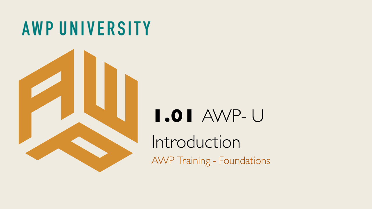 1.01 AWP-U Introduction
